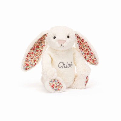 Jellycat Blossom Cream Bunny with Cream Jumper Australia | 065821OWP